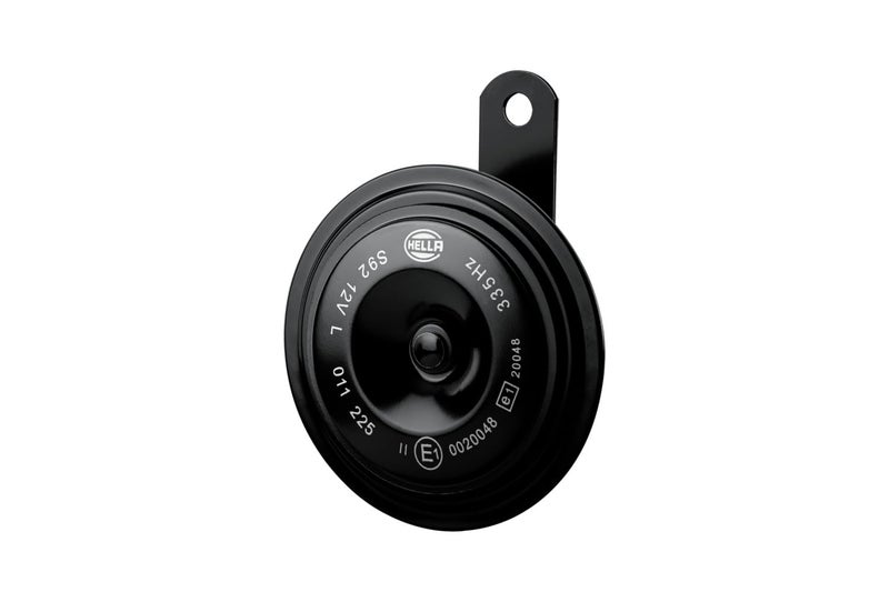 HELLA 011225871 Black 92mm 12V BX Disc Horn Kit (Universal Fit) - Image 1